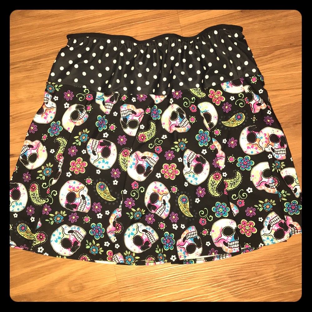 SparkleSkirts Sugar skulls Swing skirt, M